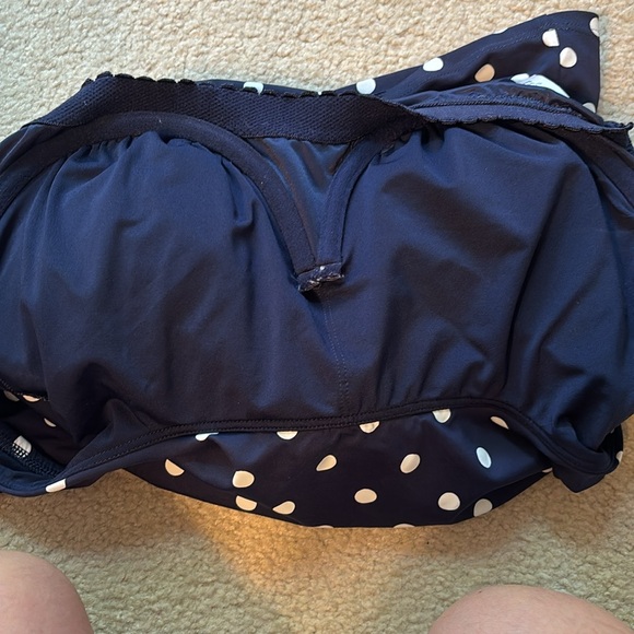 Lands End Navy & White two Piece Swim Suit - size 12/10 - Picture 9 of 10